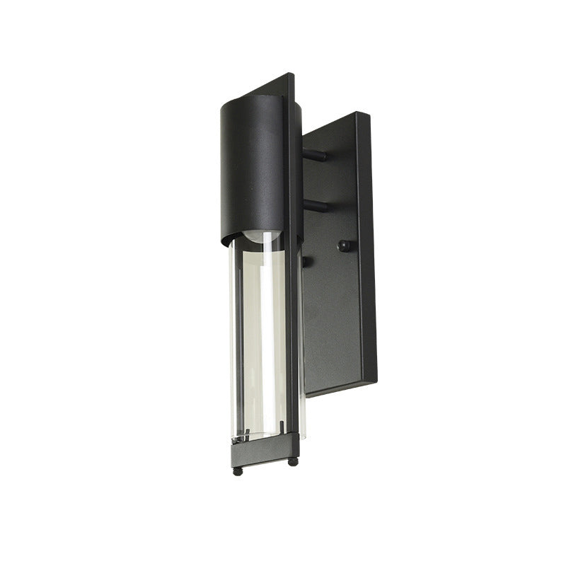 Diseño Antiguo Simple Industrial Lámpara Aplique de Pared Exterior de 1 Luz 