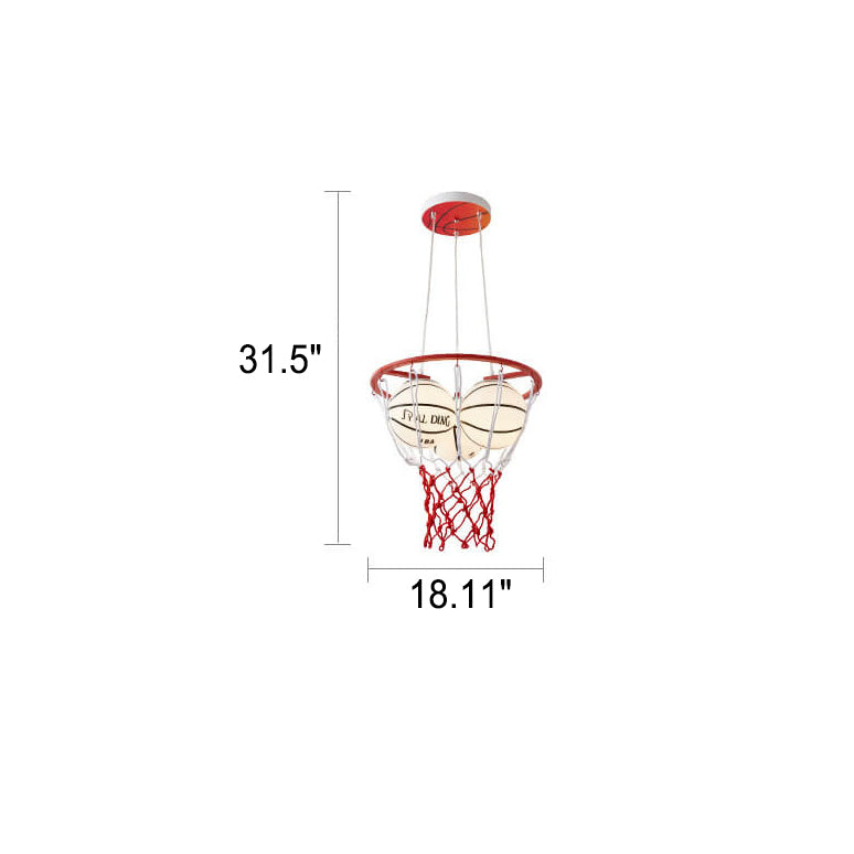 Creative Cartoon Basketball 3-Light Kids Chandelier