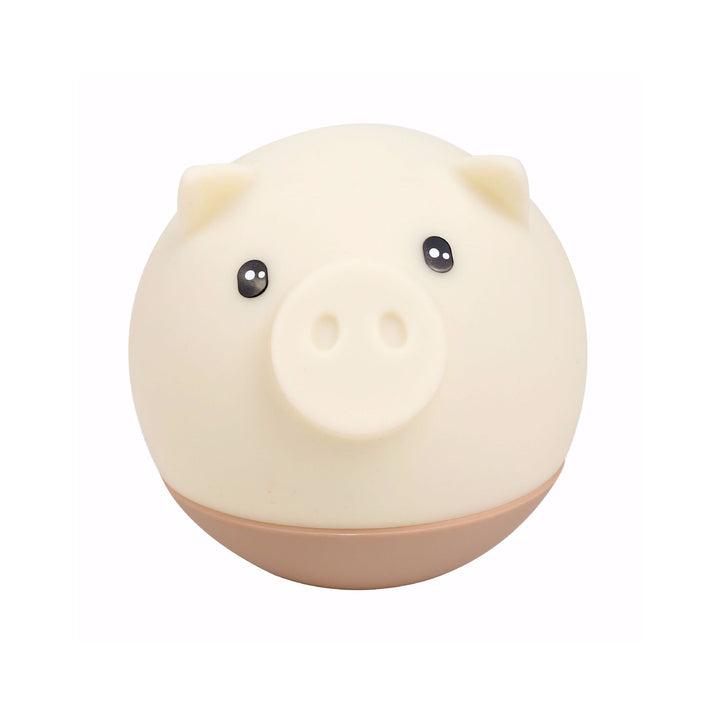 Contemporary Creative Silicone ABS Cartoon Piggy Round LED Kids Night Light Table Lamp For Bedroom