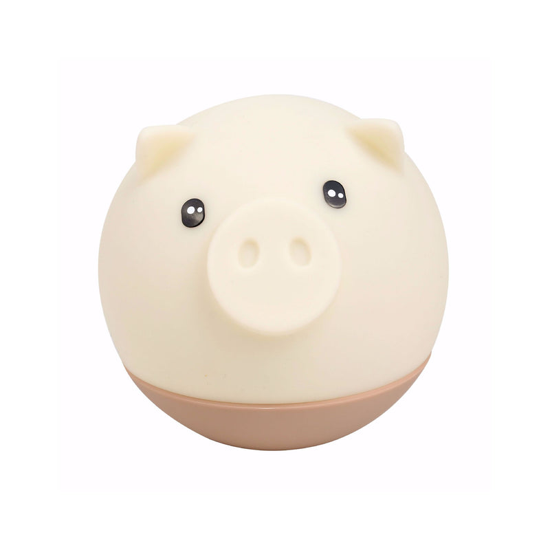 Lámpara de mesa LED infantil de silicona redonda creativa de cerdito de dibujos animados 