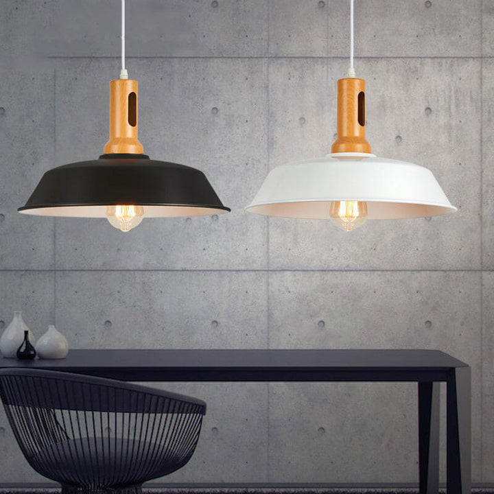Suspension Luminaire Industriel Nordique en Aluminium à 1 Lumière pour Grange 