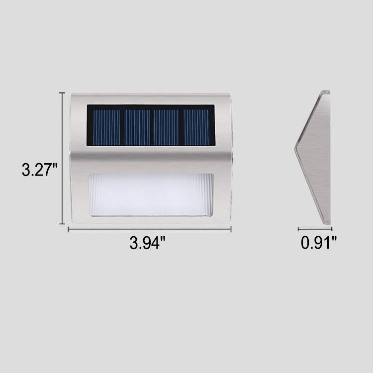 Solar wasserdichtes Stereo-Dreieck-Design LED Outdoor-Gang-Treppenlicht 