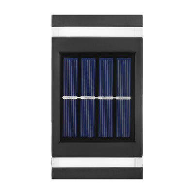 Simple Solar Rectangular Flat LED Outdoor Waterproof Wall Sconce Lamp