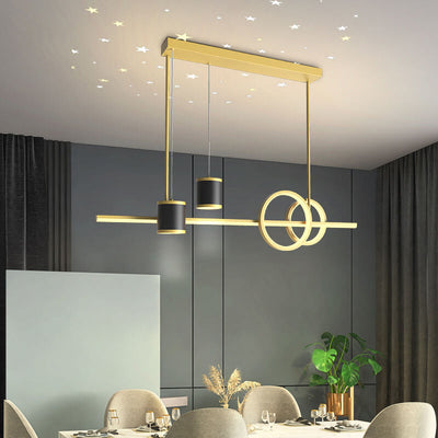 Creative Nordic Strip Geometric Combination Design LED Chandelier