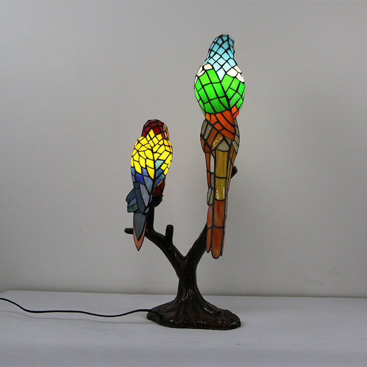 Tiffany Creative Bird Branch Design 2-Light Table Lamp