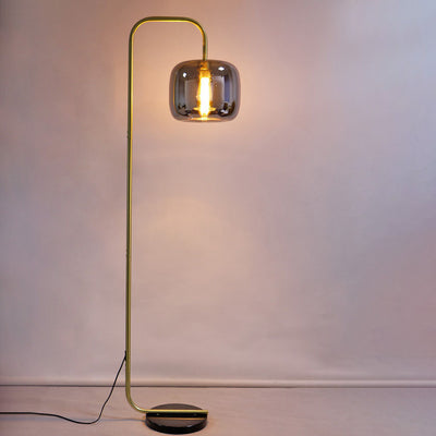 Nordische Vintage minimalistische Stehlampe aus Eisenmarmor mit 1 Leuchte 