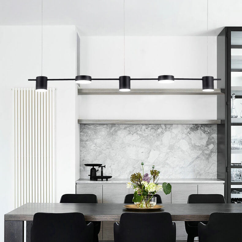 Modern Minimalist Line Round Spotlight LED Island Light Chandelier
