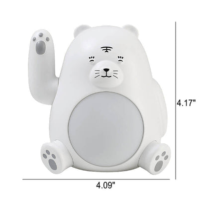 Lámpara de mesa con luz nocturna LED de tigre con asa creativa de dibujos animados 
