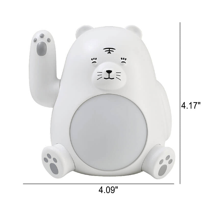 Lámpara de mesa con luz nocturna LED de tigre con asa creativa de dibujos animados 
