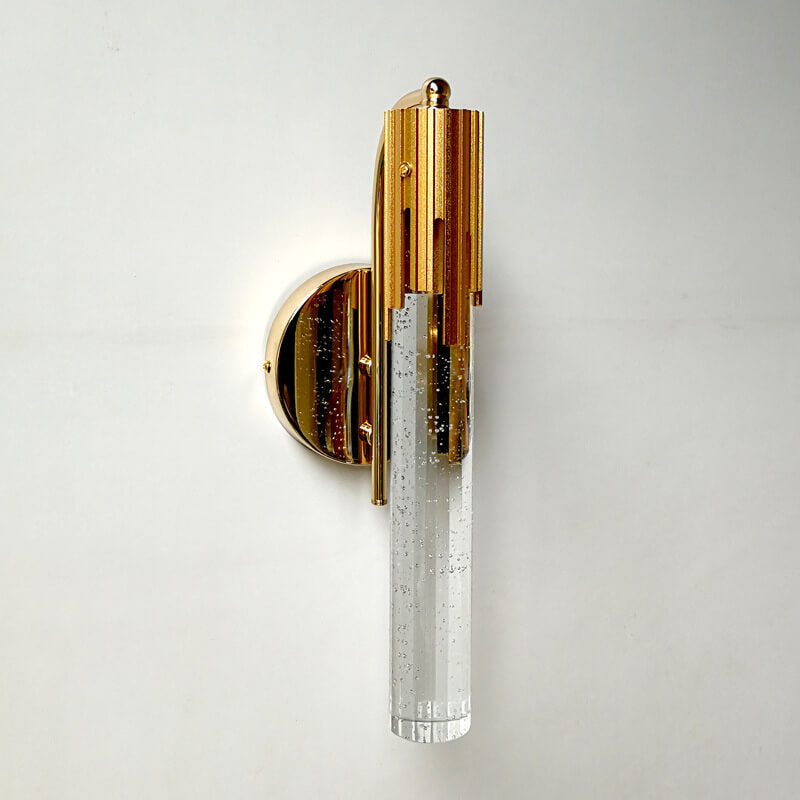 Luxury Gold Bubble Crystal Column LED Wall Sconce Lamp