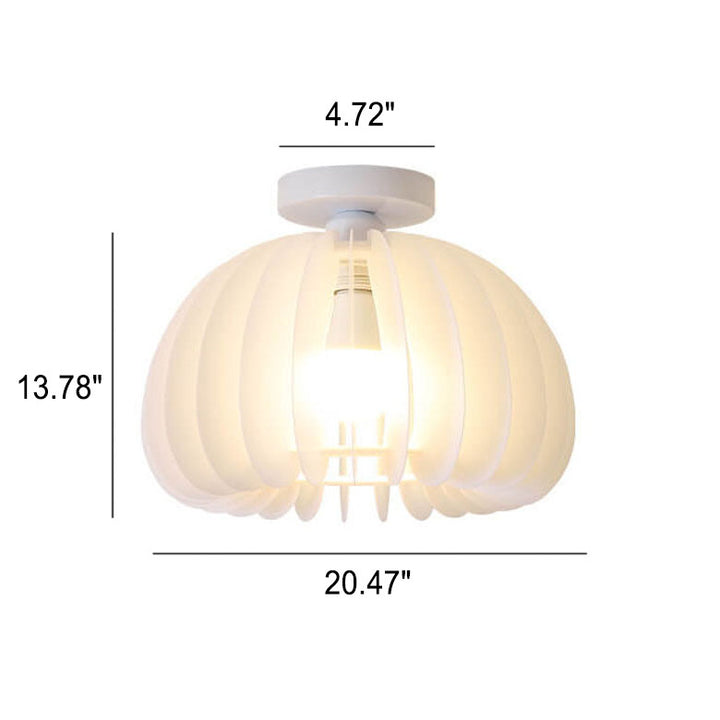 Luz de techo empotrada de 1 luz de acrílico en forma de calabaza moderna y simple 