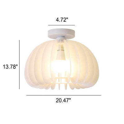 Modern Simple Pumpkin Shape Acrylic 1-Light Flush Mount Ceiling Light