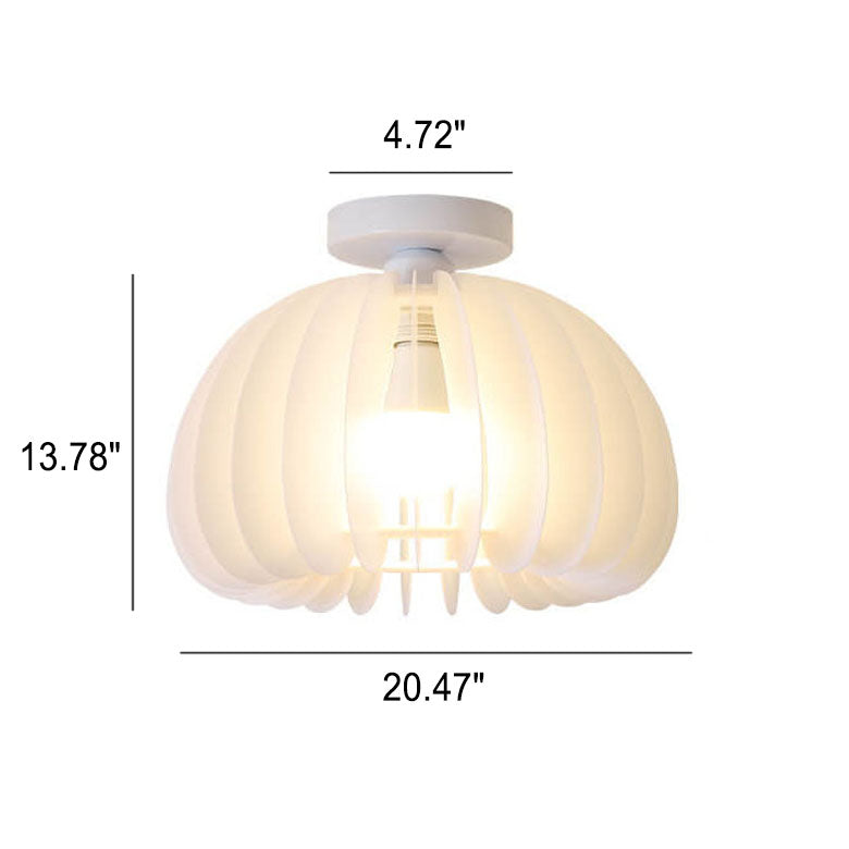 Modern Simple Pumpkin Shape Acrylic 1-Light Flush Mount Ceiling Light