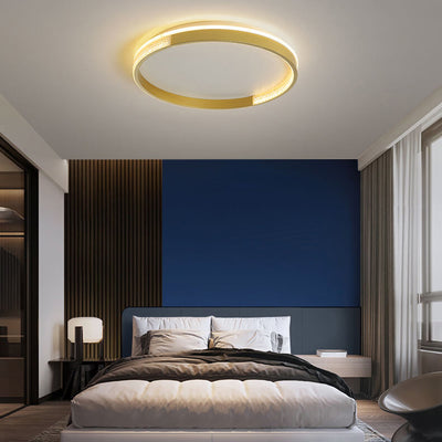 Nordic Light Luxury Square Ring LED Flush Mount Ceiling Light