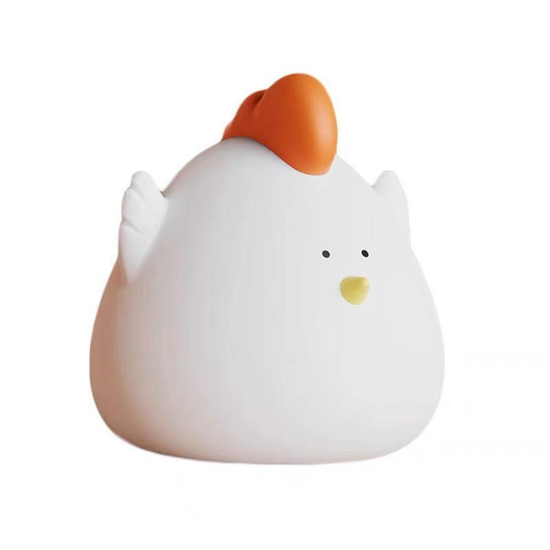 Kreative Cartoon Silikon Little Fat Chicken LED USB Pat Pat Nachtlicht Tischlampe 