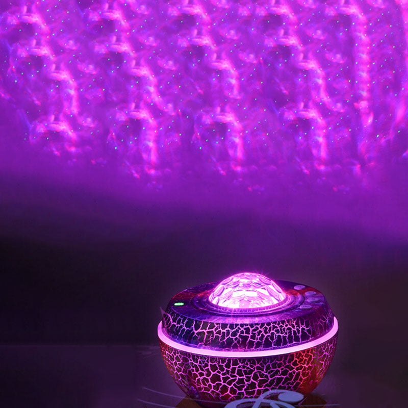 Creative Cracked Planet USB Bluetooth Musique Étoile Projection Veilleuse LED Lampe de Table 
