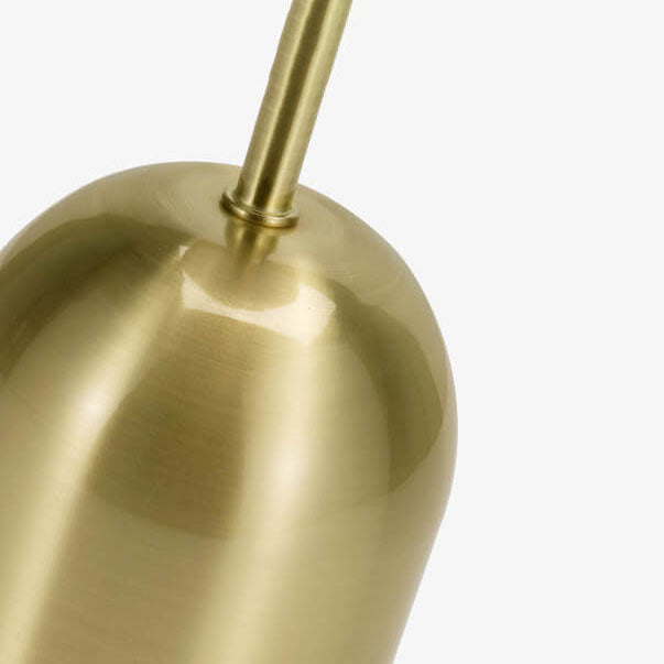 Lámpara de mesa LED táctil USB redonda de hierro dorado moderno 