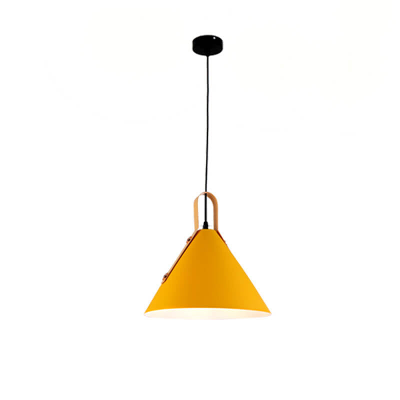 Nordic Minimalist Macaron Color Cone 1-Light Pendant Light