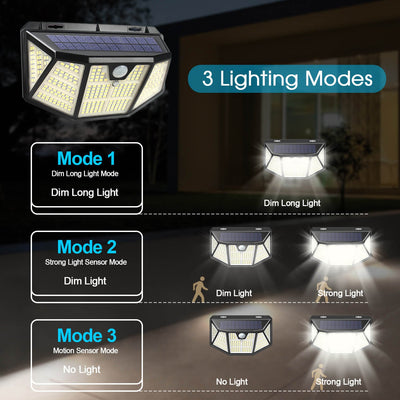 Solar Induction Multi-mode Trapezoid Outdoor Waterproof Wall Sconce Lamp