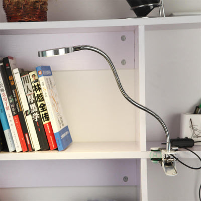 Creative Simple USB Hose Button LED Reading Clip Desk Lamp