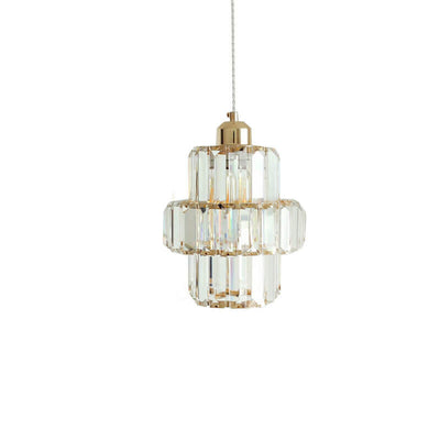 Moderne Nordic Creative Crystal Tower LED Pendelleuchte 