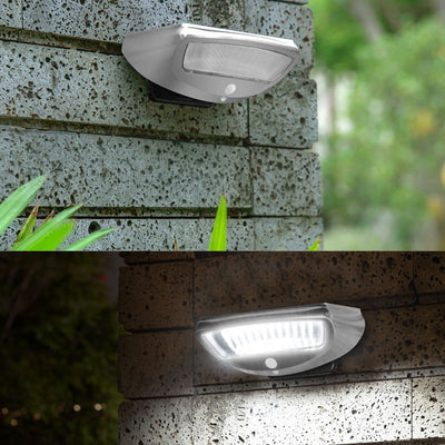 Solar Outdoor Simple Trapezoid Body Sensor Waterproof LED Wall Sconce Lamp