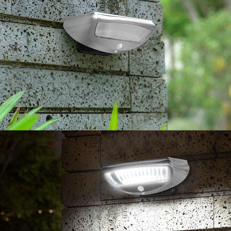 Solar Outdoor Simple Trapezoid Body Sensor Waterproof LED Wall Sconce Lamp