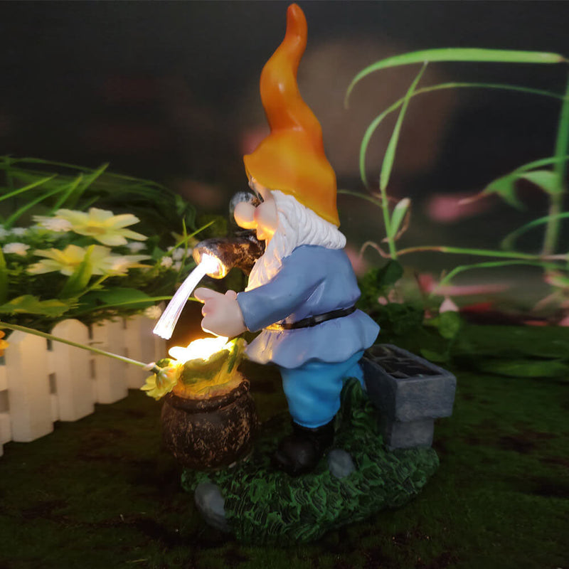 Solar Watering Dwarf Resin Colorful Garden Landscape Decorative Light