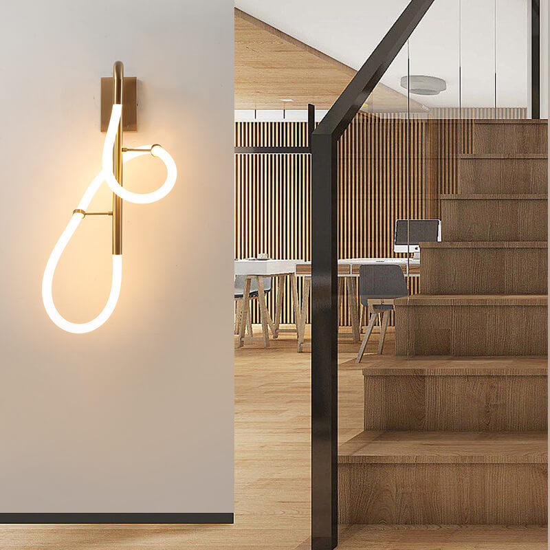 Modern Creative Note Copper Iron LED Wall Sconce Lamp