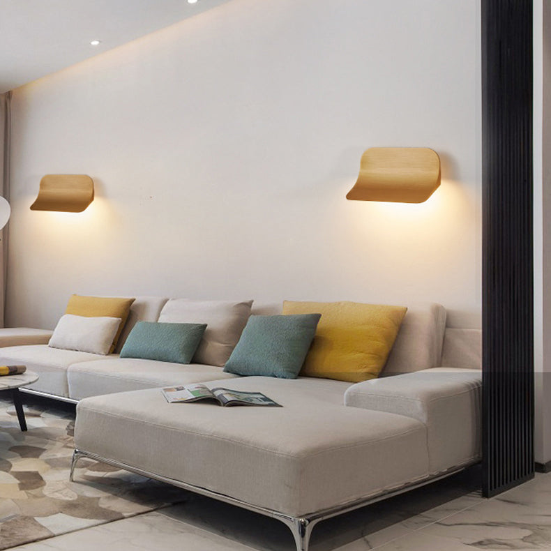 Nordic Simple Square Flat Bending LED Wall Sconce Lamp