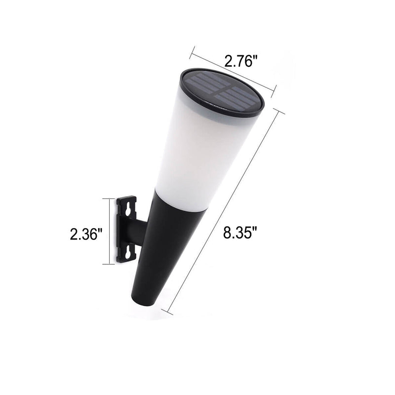 Lampe solaire étanche en forme de corne, design LED, décoration extérieure, applique murale 