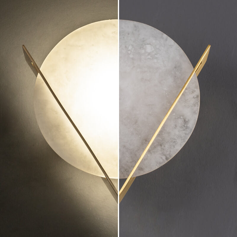 Modern Chinese Luxury Round Lucite LED Wall Sconce Lamp