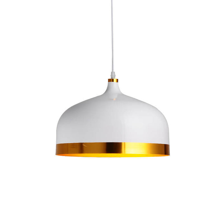 Lustre suspendu moderne en aluminium demi-rond à une lumière 