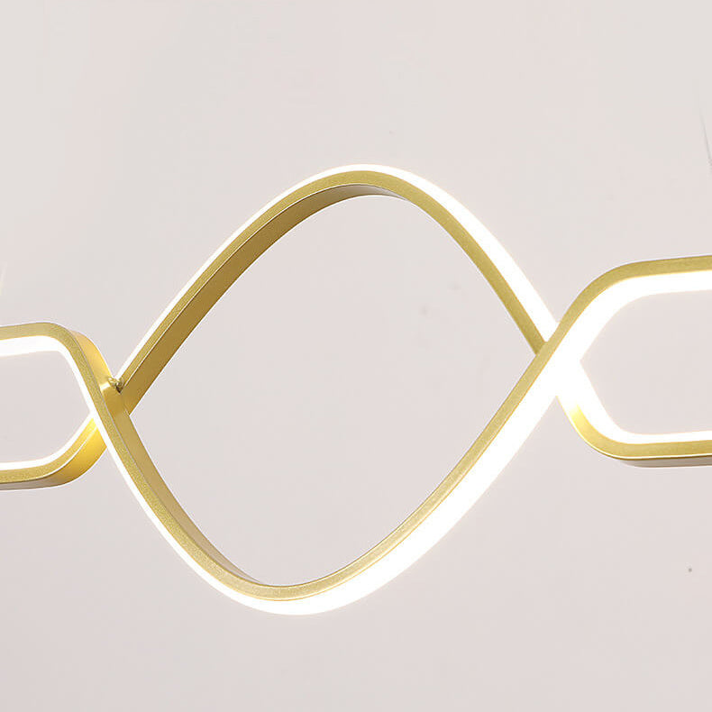 Modern Minimalist Bow Line Island Light LED Chandelier