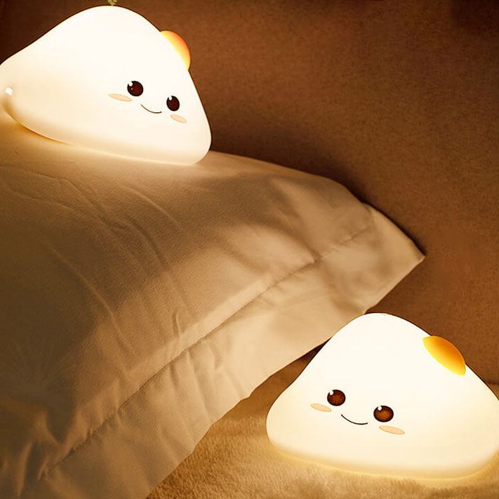Lampe de Table à Minuterie Pat Lampe de Nuit LED en Silicone Créatif en Forme de Lait 