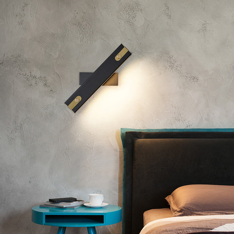 Modern Light Luxury Wrought Iron Acrylic Rotatable LED Wall Sconce Lamp