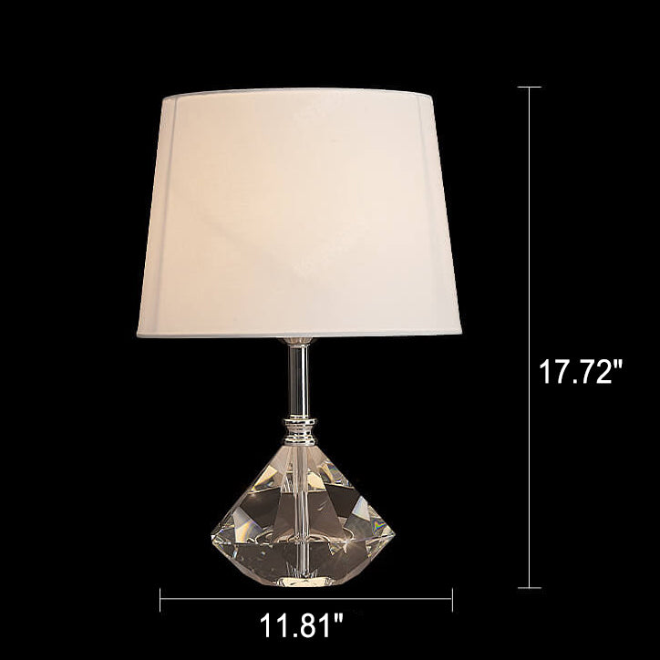 Lampe de table moderne en cristal créatif de luxe léger avec 1 lumière 