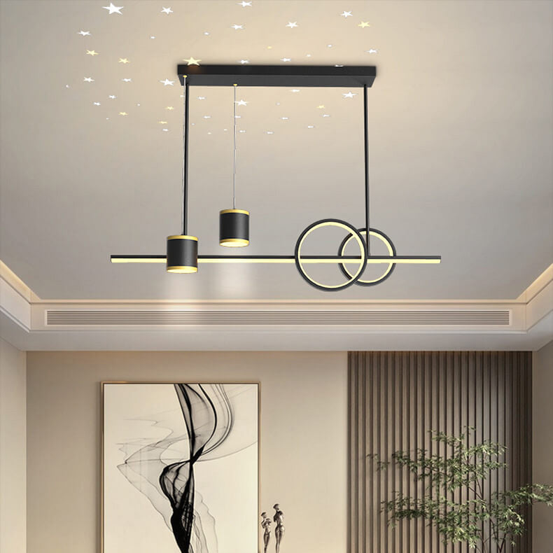 Creative Nordic Strip Geometric Combination Design LED Chandelier