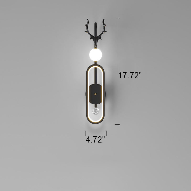Nordic Light Luxury Geweih Kreis LED Wandleuchte 