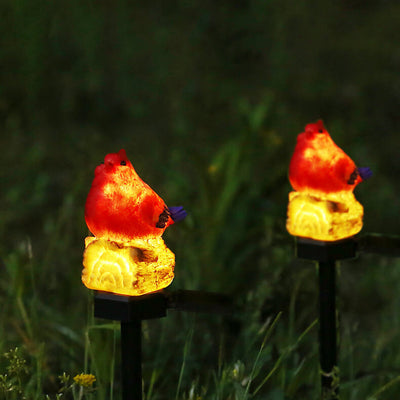 Solar Resin Firebird LED Outdoor Lawn Ground Insert Landscape Light