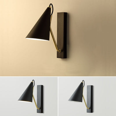 Simple Creative Iron Cone Shade Wall Sconce Lamp