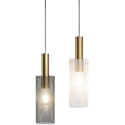 Nordic Creative Iron Mesh Column 1-Light Pendant Light