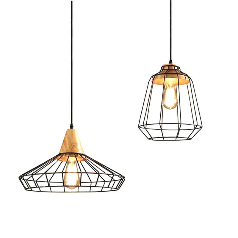 Scandinavian Minimalist Willow Iron 1-Light Pendant Light