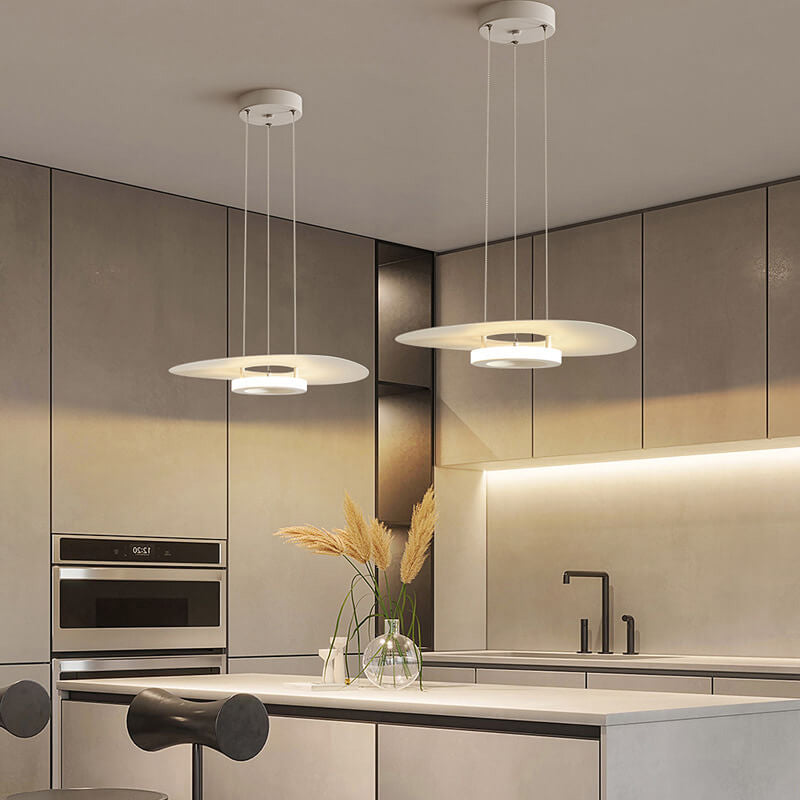 Modern Minimalist Aluminum Hat Shape LED Pendant Light