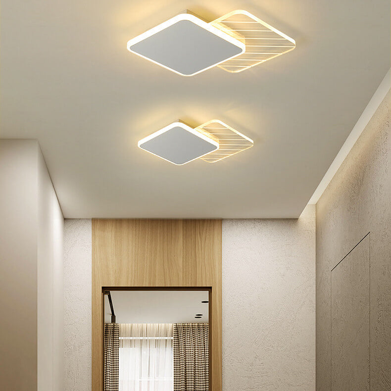 تصميم بسيط هندسي متداخل مبتكر لمصباح LED مثبت على السقف 