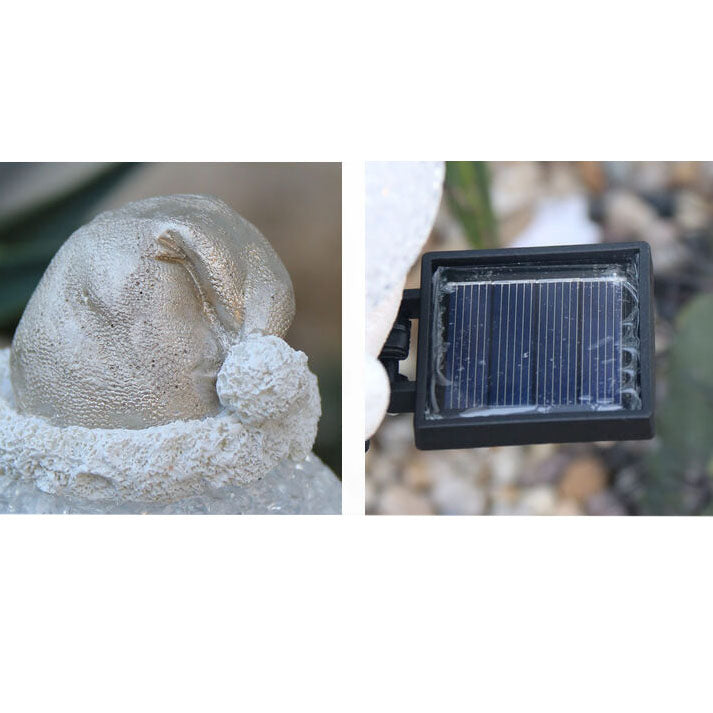 Décoration de jardin solaire de Noël Bonhomme de neige Lumière de paysage pour pelouse 