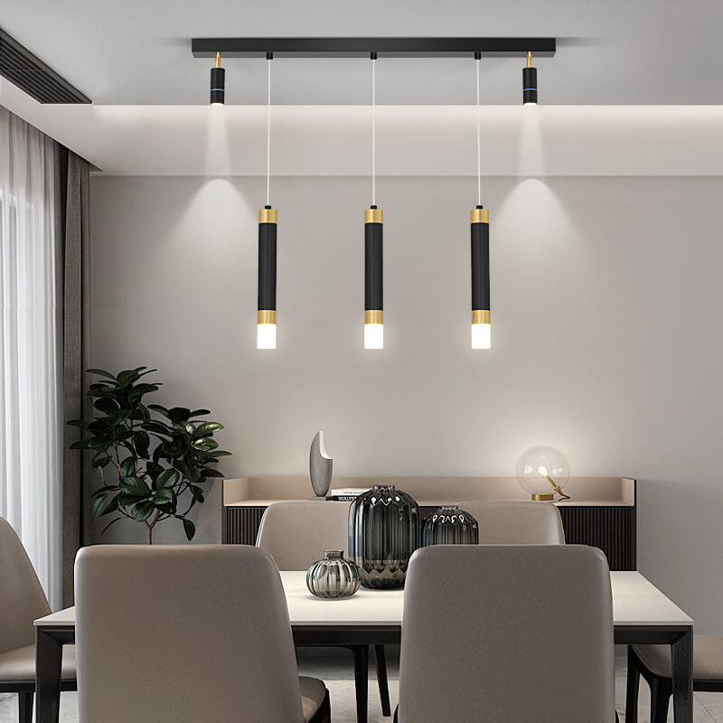 Spot LED en acrylique avec matériel moderne de luxe léger, suspension pour îlot 