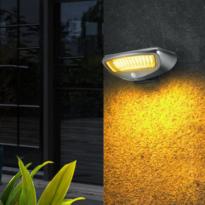 Solar Stainless Steel Body Sensor LED Outdoor Wall Sconce Lamp
