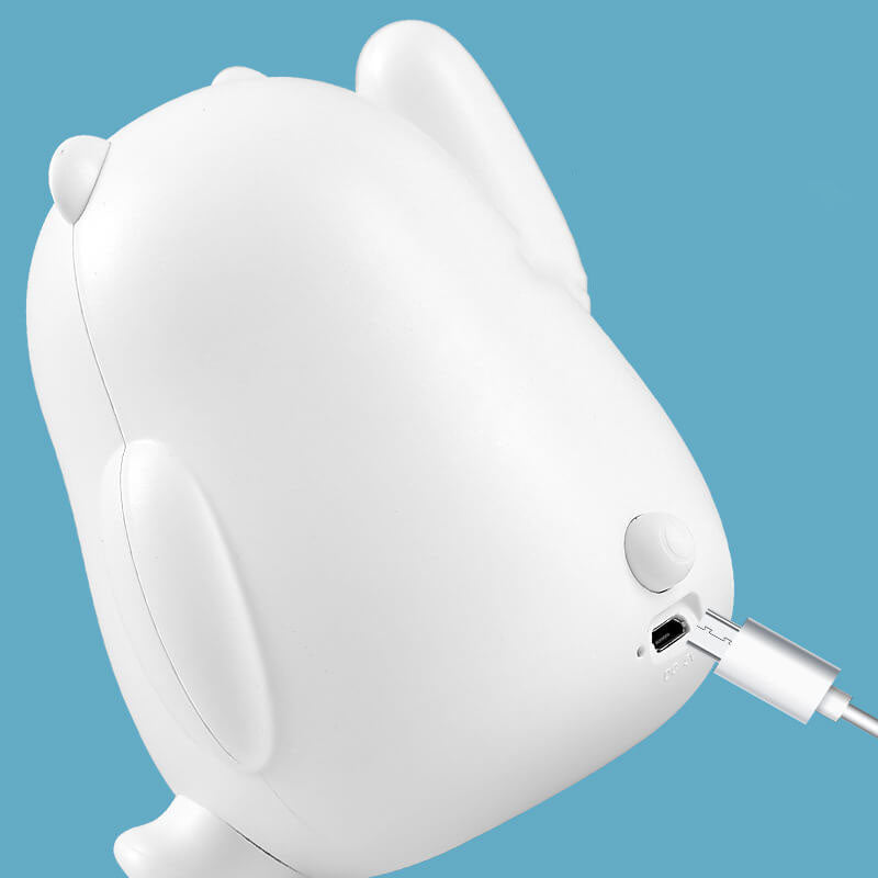 Lampe de nuit moderne créative en silicone LED USB rechargeable en forme de tigre 