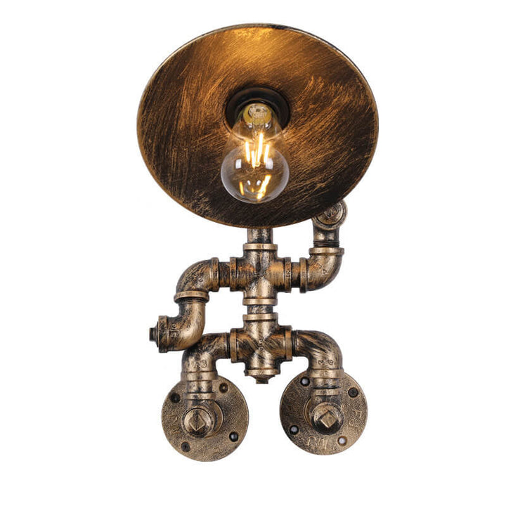 Retro Industrial Iron Robot Design 1- Light Wall Sconce Lamp
